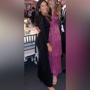 Talbot runhof evening gown sequined black